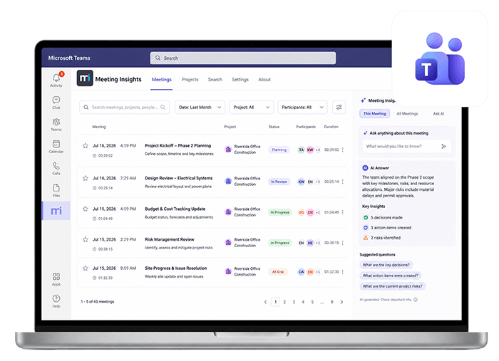 Meeting Insights | Microsoft Native